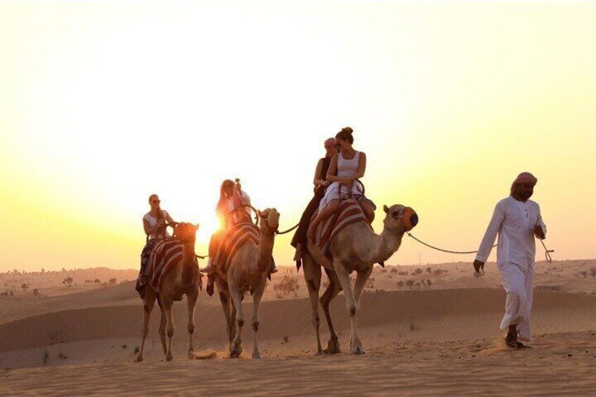 Red Dunes Desert Safari Dubai with Camel Riding and BBQ Dinner