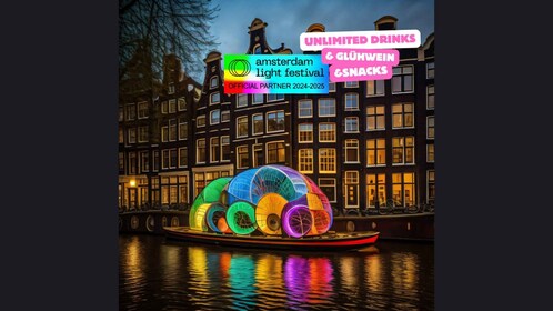 Amsterdam: Light Festival Cruise with Drinks and Snacks