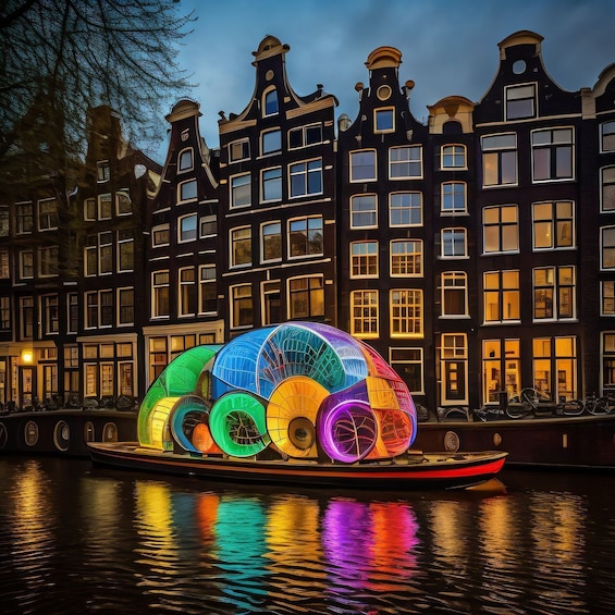 Amsterdam: Light Festival Boat Tour with Snacks and Drinks