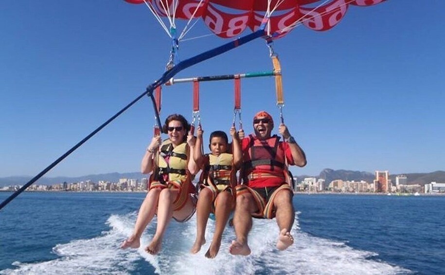 Picture 7 for Activity Dénia: Boat Trip & Parasailing Experience with Sunset Option