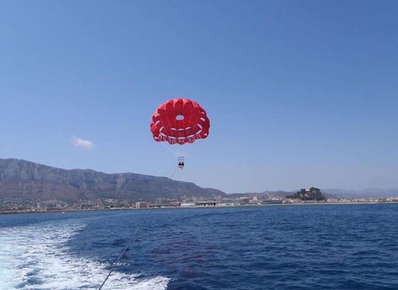 Picture 4 for Activity Dénia: Boat Trip & Parasailing Experience with Sunset Option