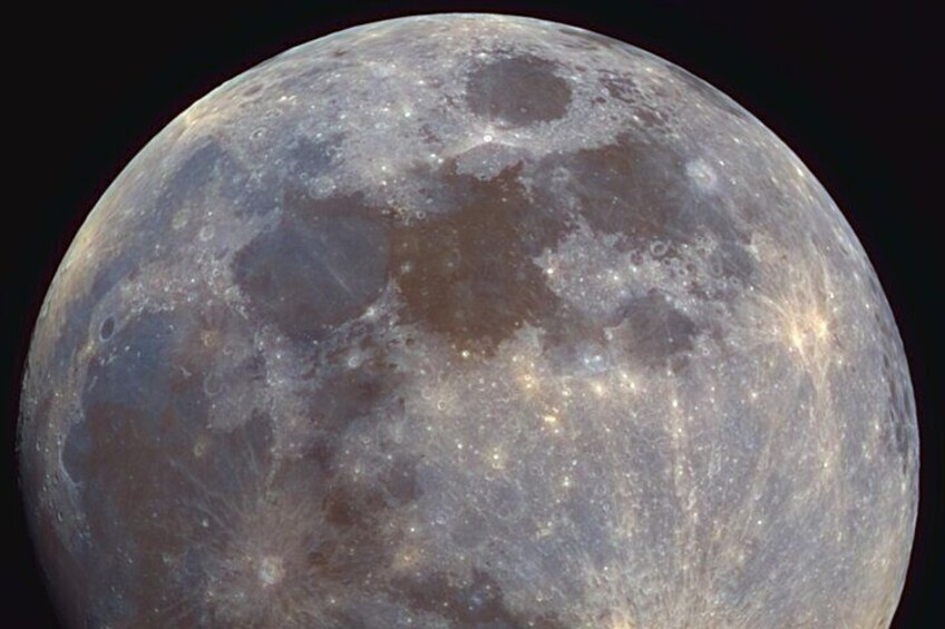 View the moon up close - see the lunar landing sites and and enormous craters