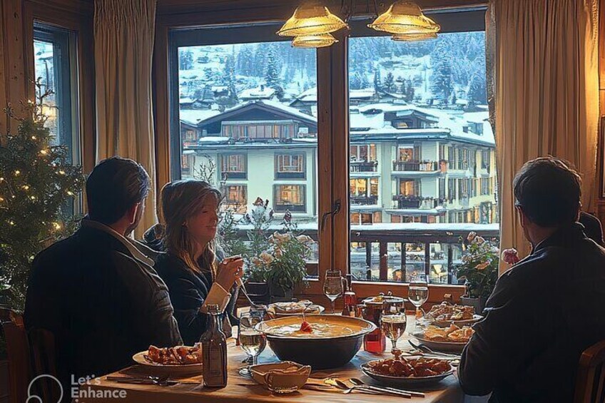 Authentic Zermatt Fondue Experience with Local Stories & Sphere