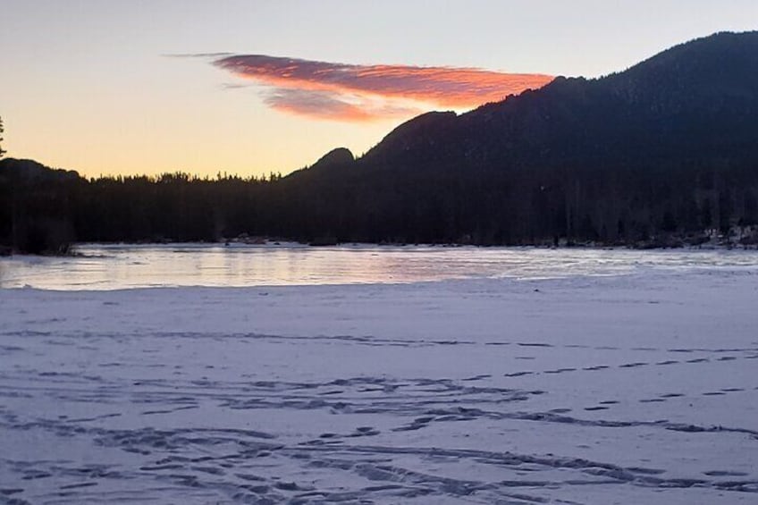 Sunrise at Sprague Lake, Rocky Mountain National Park.