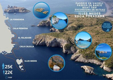 Guided Boat Tour to Medes Islands & Roca Foradada with Swim