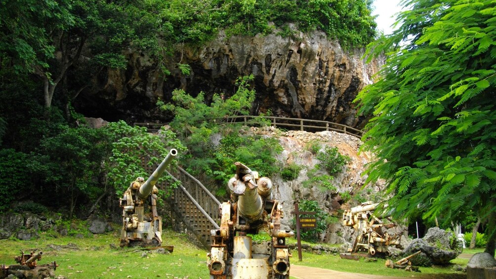 Show item 2 of 5. Remains of military gun emplacements in Saipan