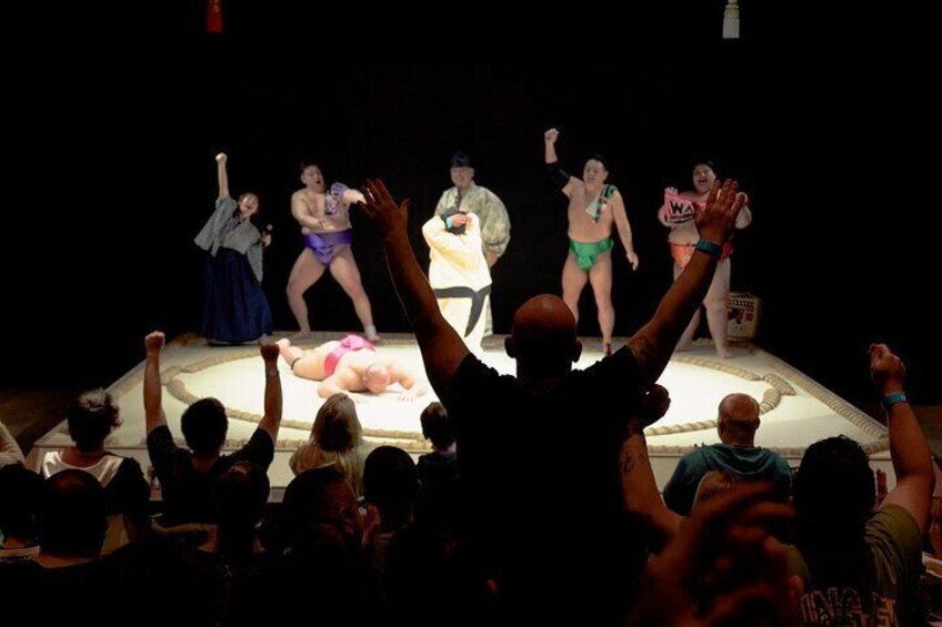 Sumo show experience in Osaka Namba: THE SUMO HALL HIRAKUZA OSAKA