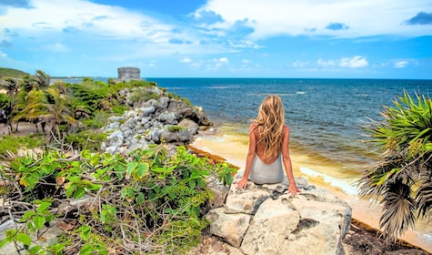 Day Trip ke Tulum, Playa del Carmen & Cenote Mariposa - Termasuk Makan Sian...