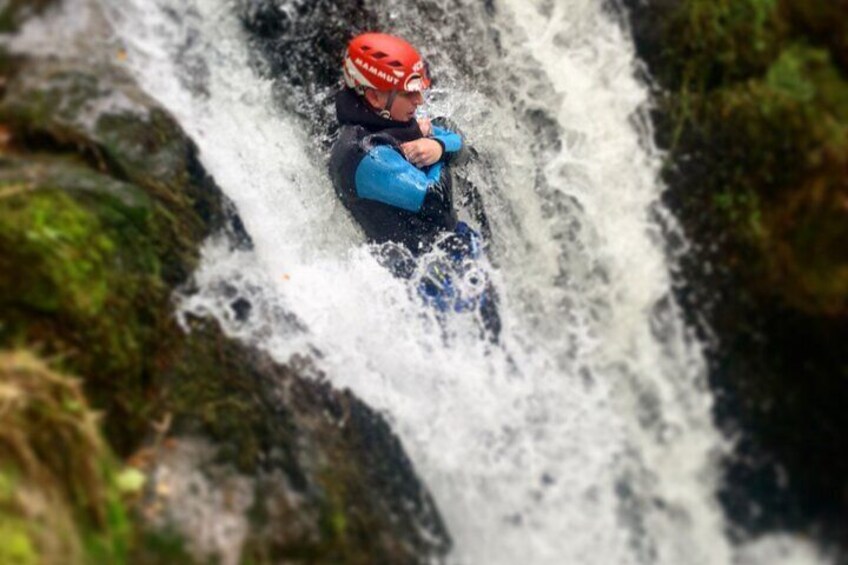 Waterfall slide