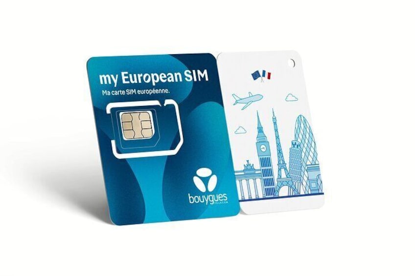 My European SIM or eSIM Card Bouygues 