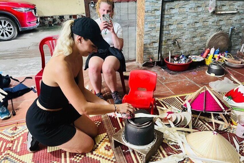 Incense village & Conical Hat , Train Street half-day From Hanoi