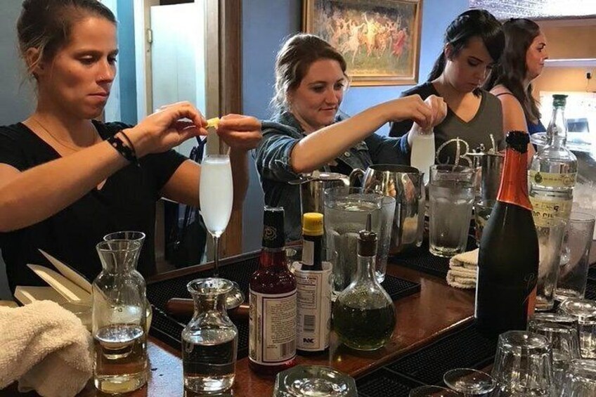 Hands on cocktail class taught by Chris McMillian