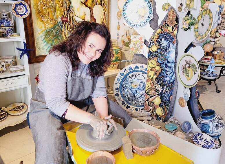 Taormina: Giardini Naxos ceramic wheel experience