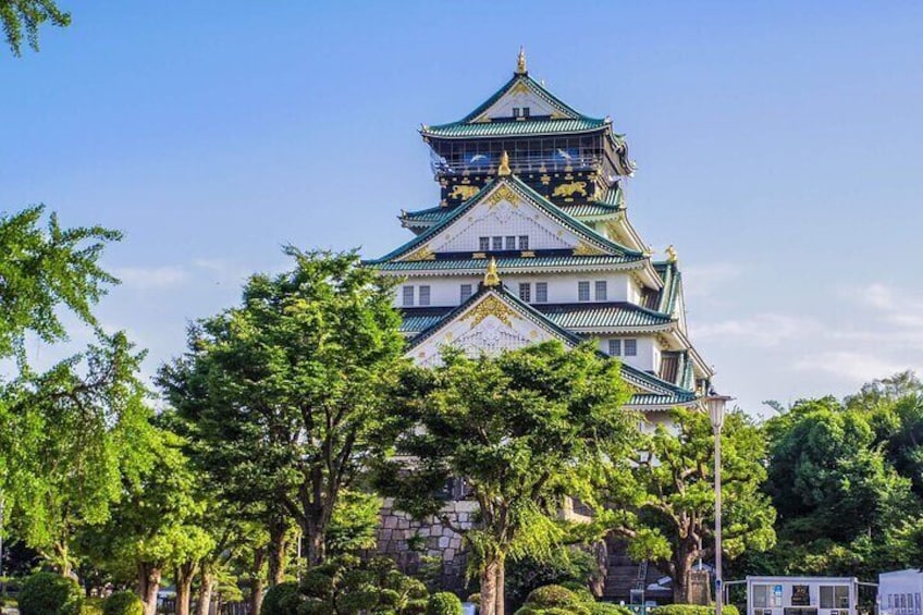 Full Day Walking Tour in Osaka Castle Temples and Ukiyoe