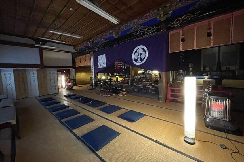 Buddhism morning prayer ceremony in Takayama