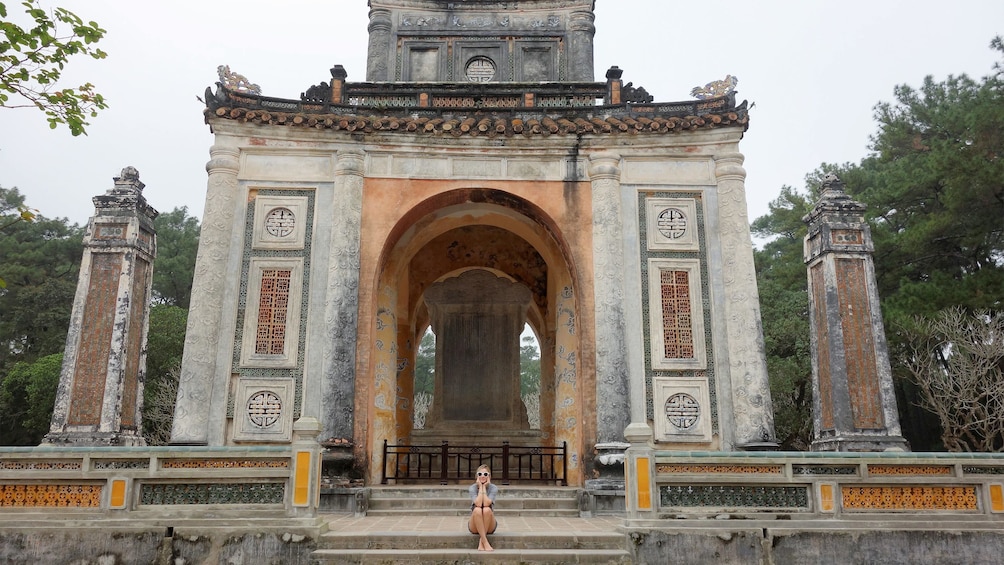 Visitor at the Imperial Tomb And Authentic Village in Hue, Vietnam 