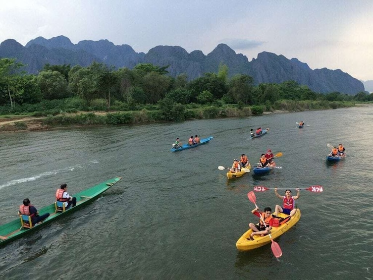 Full Day Nam Khan River Kayaking & Tad Sae Waterfall Tour