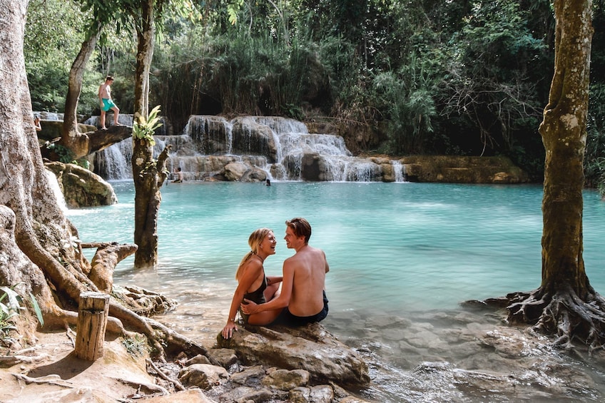 Full Day Rice Cultivation Experience & Kuang Si Falls Tour