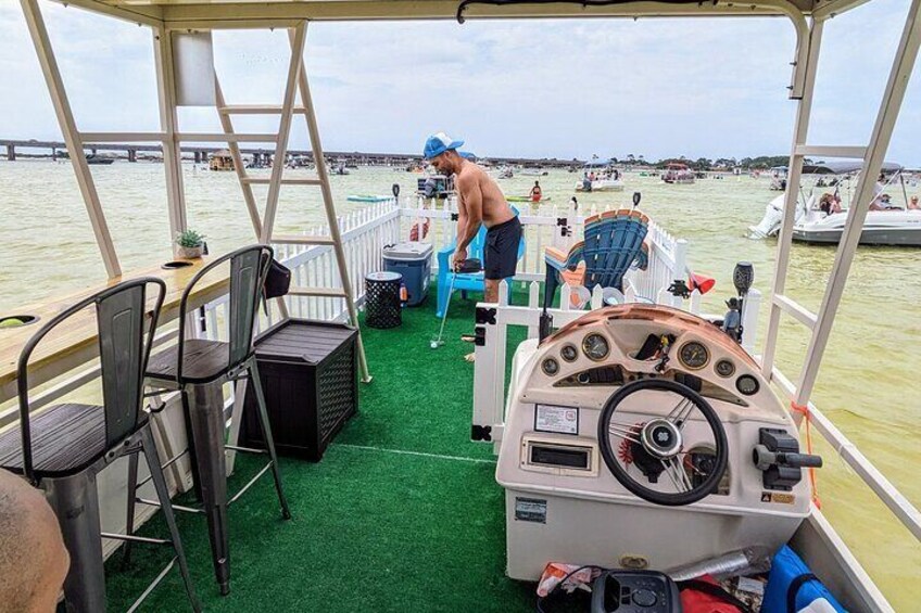 The Original Redneck Pontoon Crab Island/Dolphin Cruise 3-6hrs