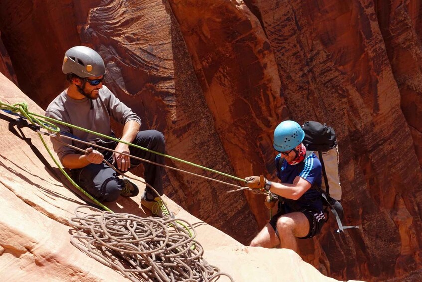 Picture 2 for Activity From Moab: Half-Day Zig Zag Canyon Canyoneering Experience