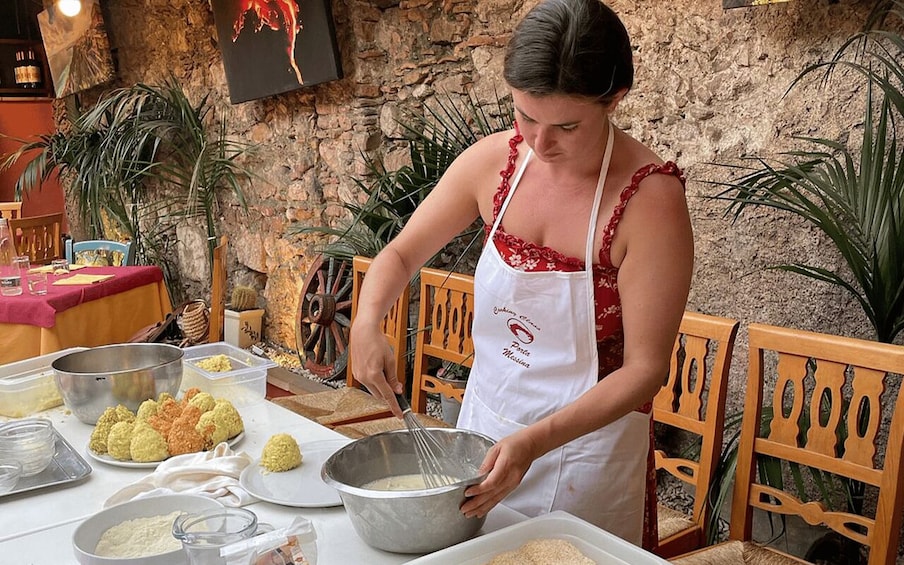 Picture 24 for Activity Taormina: Arancino Making Class with Drinks