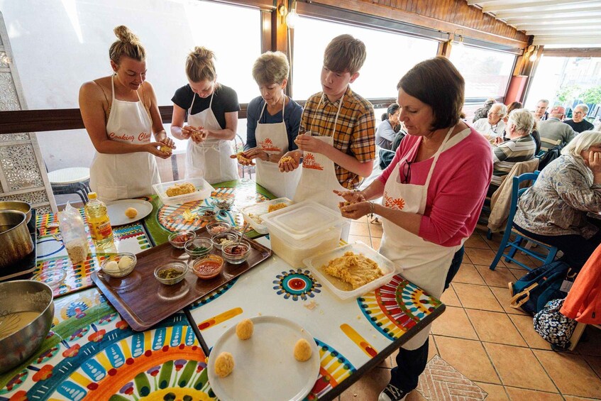 Picture 5 for Activity Taormina: Arancino Making Class with Drinks