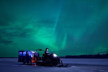 Rovaniemi : Train des neiges jusqu'au camp des aurores boréales