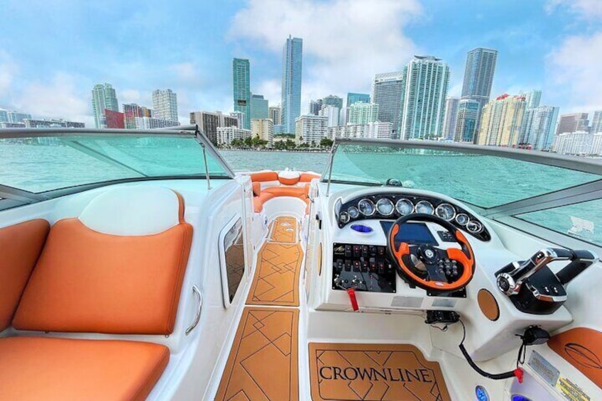 2hr Private Captained Boat Tour in Miami for up to 12 passengers