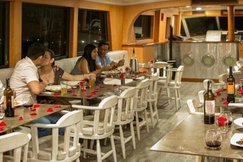 Dinner in the Bay of Cartagena on a Luxury Yacht Sibarita Master