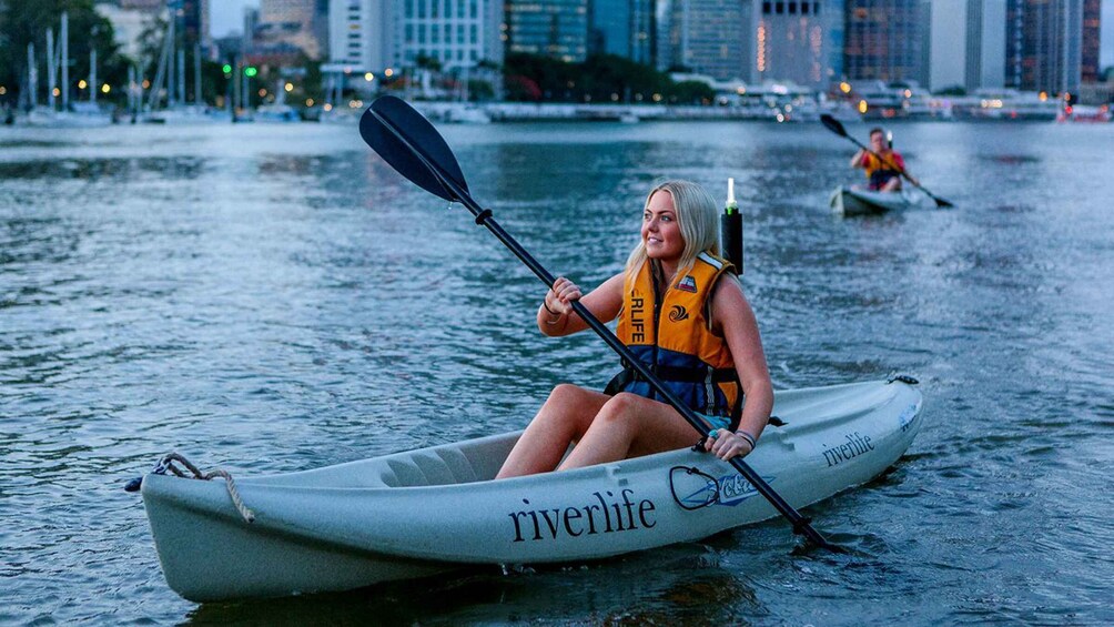 Picture 1 for Activity Brisbane: Illuminated River Night Kayak Tour