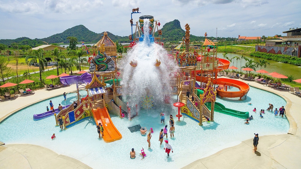 View of the children area of Ramayana Water Park in Bangkok