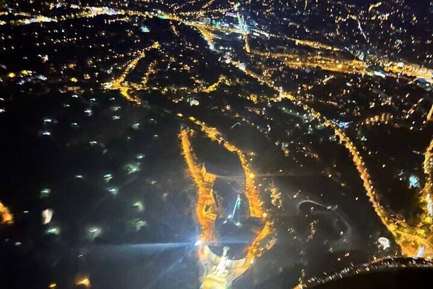 Sightseeing flight over Budapest