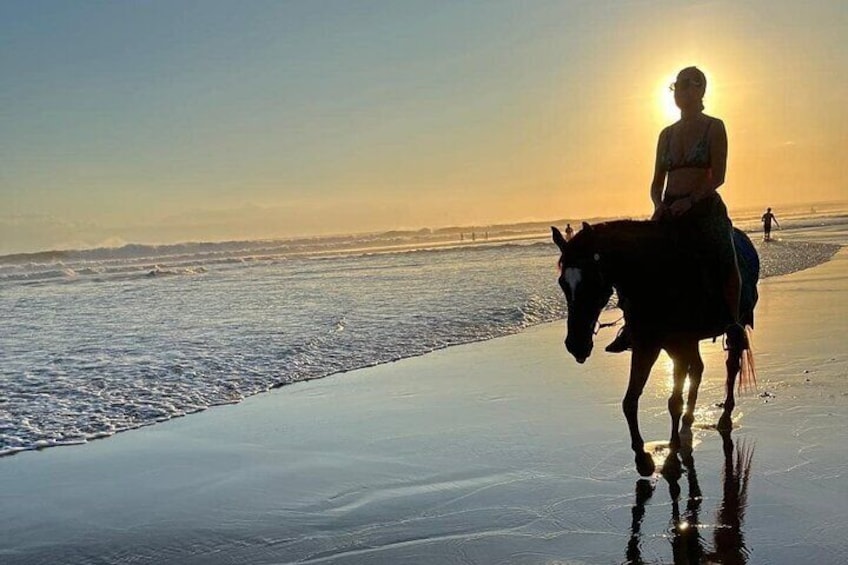 Seminyak Horse back riding bali Under sunset