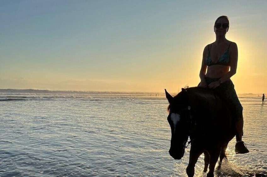 Seminyak Horse back riding bali Under sunset