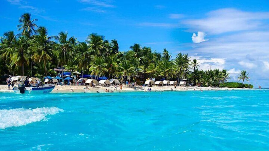 Johnny Cay Tour and Aquarium in San Andres with Boat Transport