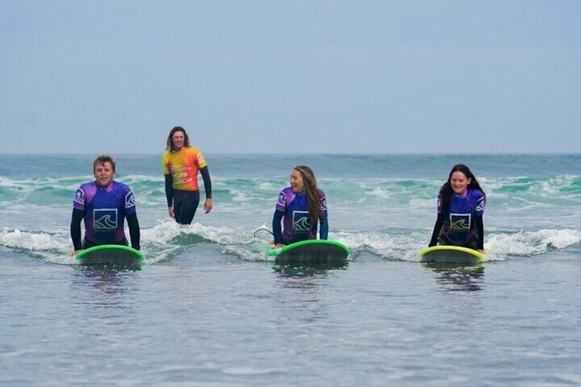 Surf Lesson in Widemouth Bay in Bude Cornwall