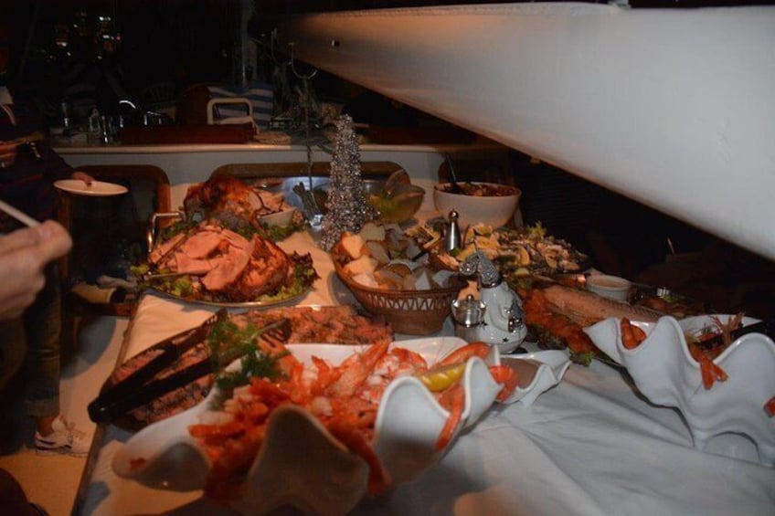 Our New Years Eve buffet is the finest food afloat