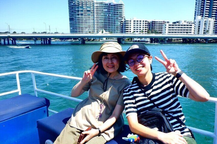 Customers on sightseeing cruise 