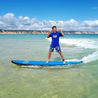 Learn to Surf Australia's Longest Wave + Beach 4wd 1/2 Day
