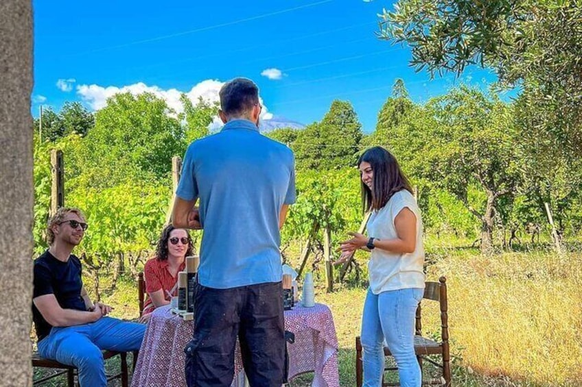 Olive oil tasting in a little farm near Taormina