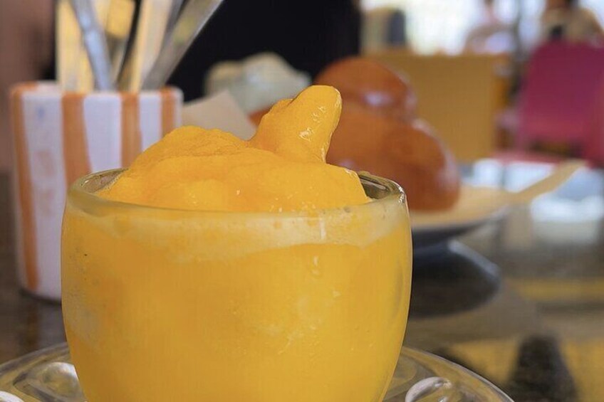 Granita tasting near Taormina
