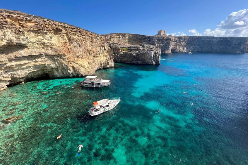 Picture 9 for Activity From Gozo:Around Comino, Blue Lagoon, Crystal Lagoon & Caves