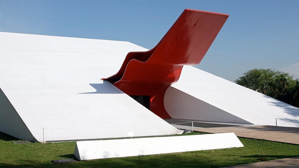 Show item 5 of 5. View outside the Ibirapuera Auditorium in São Paulo