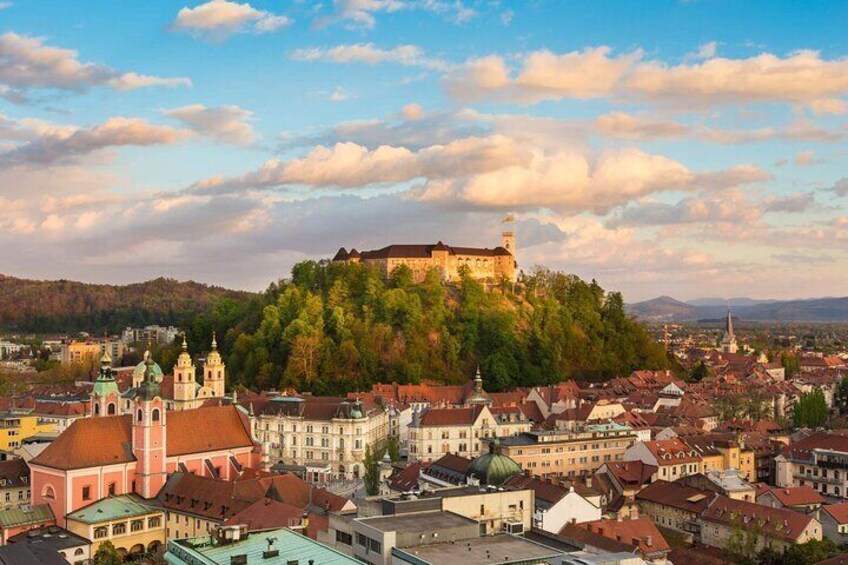 Ljubljana castle dominates the city