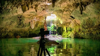 Private tour Cenote & Sian Kaan Sunset motorboat trip