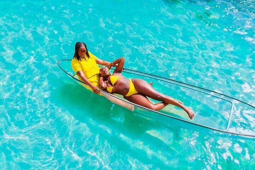 Clear kayak drone Photoshoot