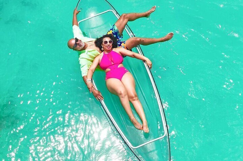 Clear kayak drone Photoshoot