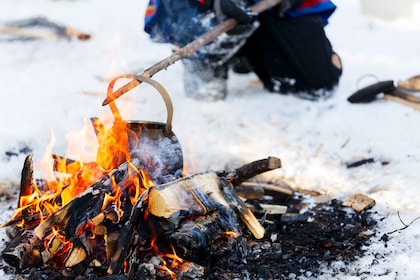 Levi: pesca en hielo en moto de nieve