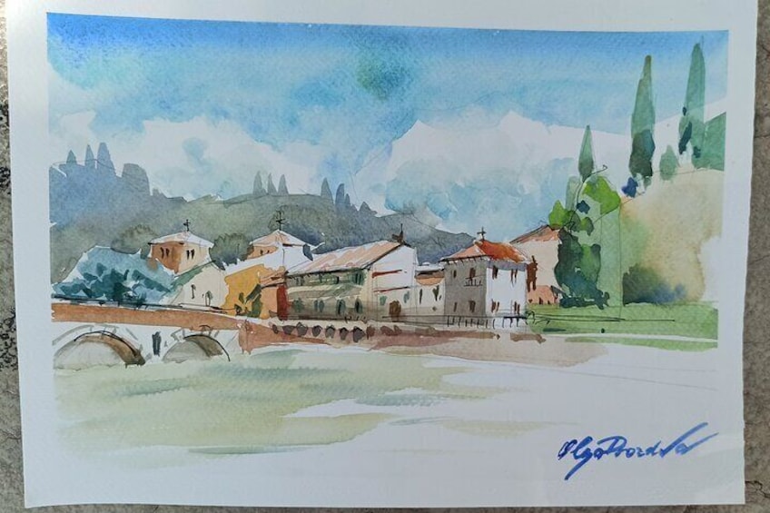3 Hour Watercolor Private Experience in Verona