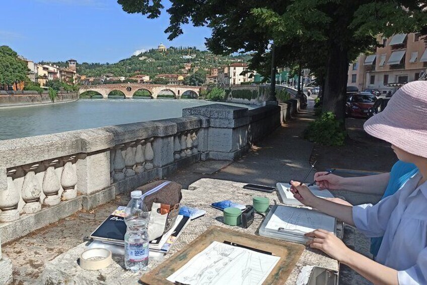 3 Hour Watercolor Private Experience in Verona